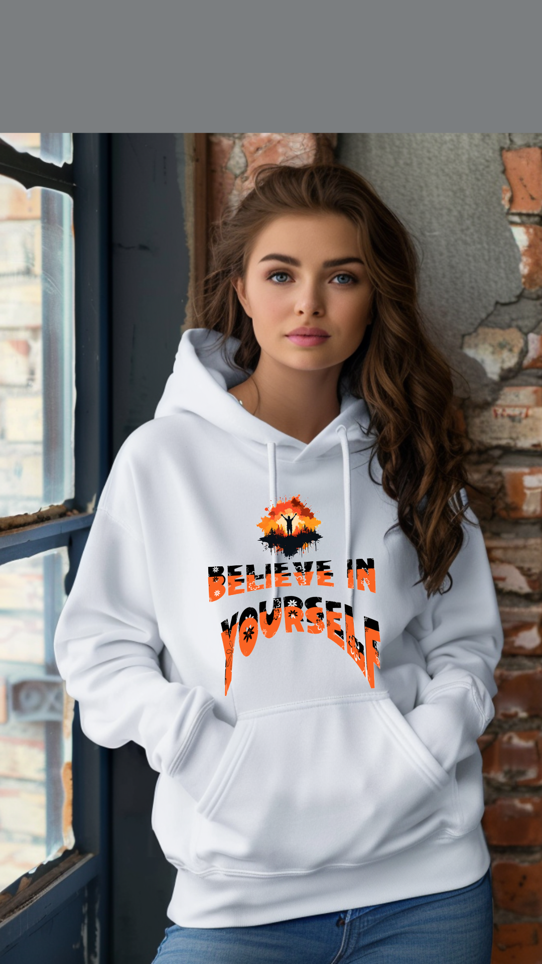 Hanorac Unisex din bumbac premium / Believe in Yourself / Drummer 2.0