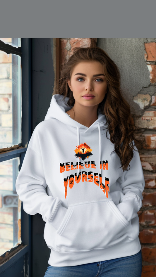 Hanorac Unisex din bumbac premium / Believe in Yourself / Drummer 2.0