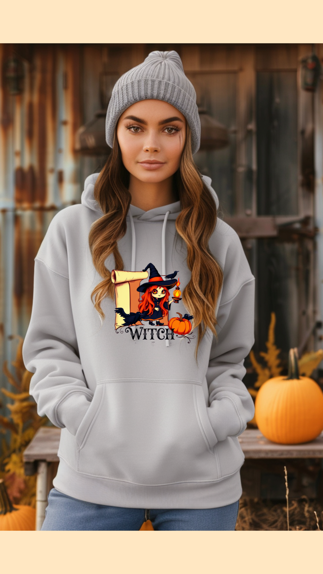 Hanorac Unisex Essential /Halloween Witch/ Bumbac  Drummer 2.0