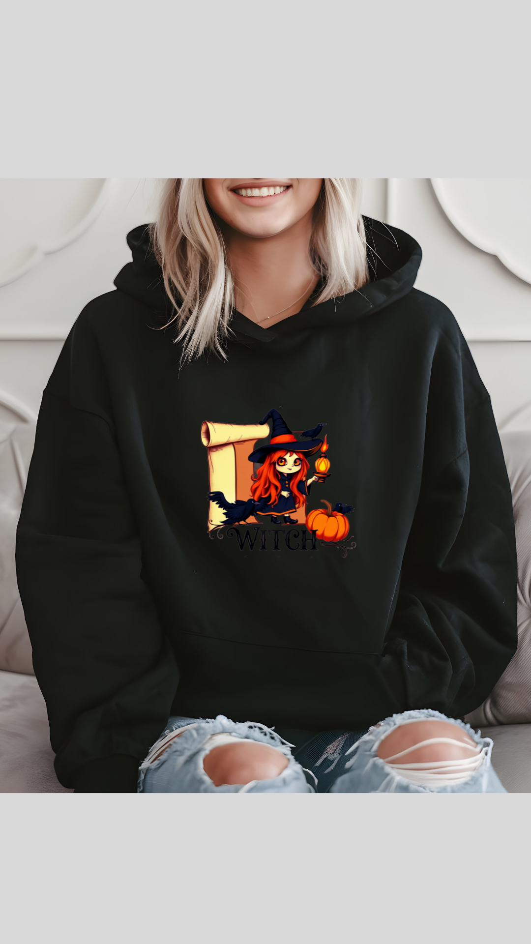 Hanorac Unisex Essential /Halloween Witch/ Bumbac  Drummer 2.0