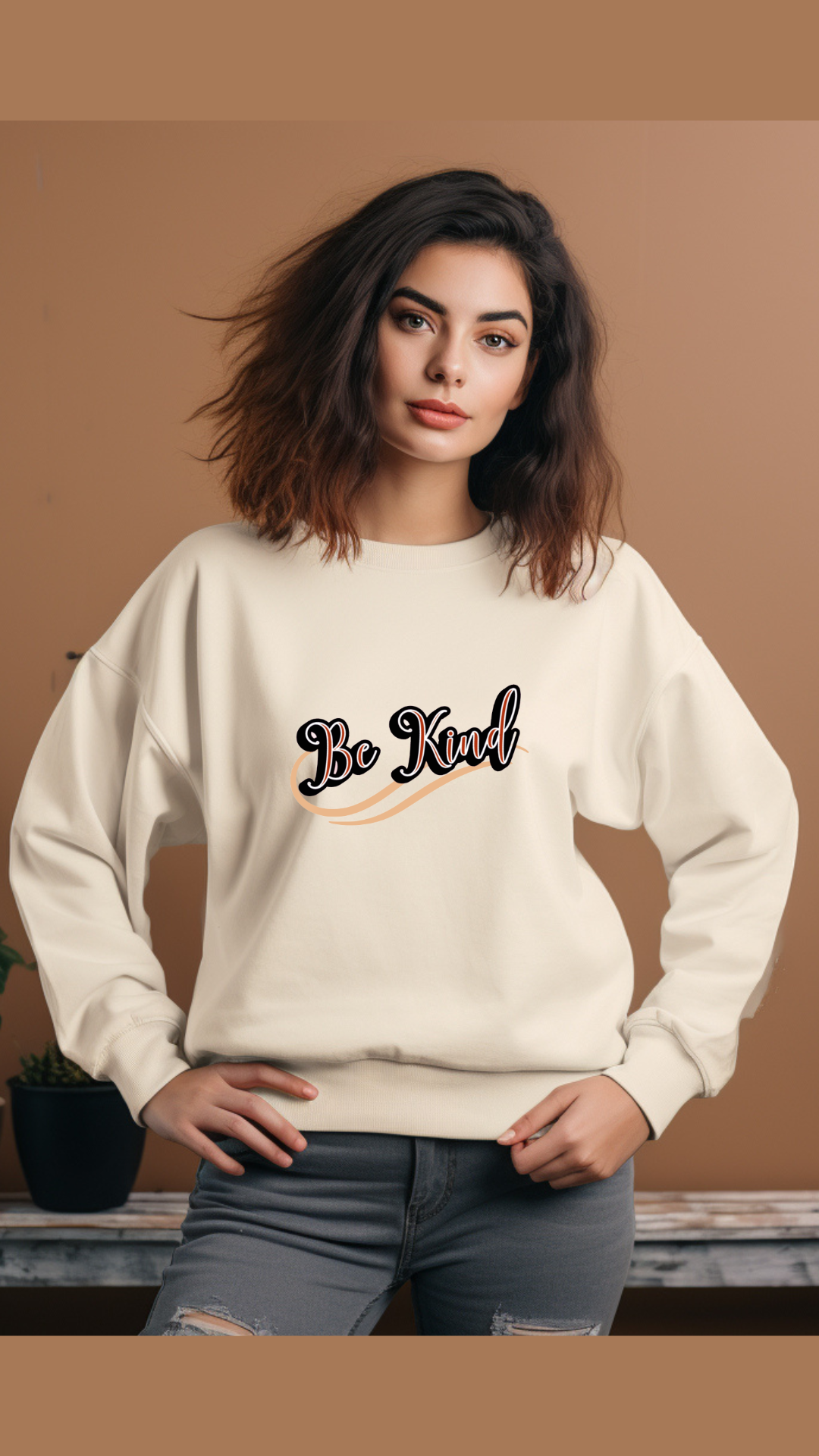 Hanorac fara gluga / Bluza Unisex Essential / Be Kind /  Roller