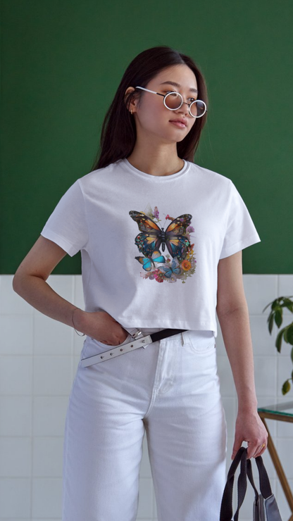 Butterfly Crop Top Damă | True Blanks