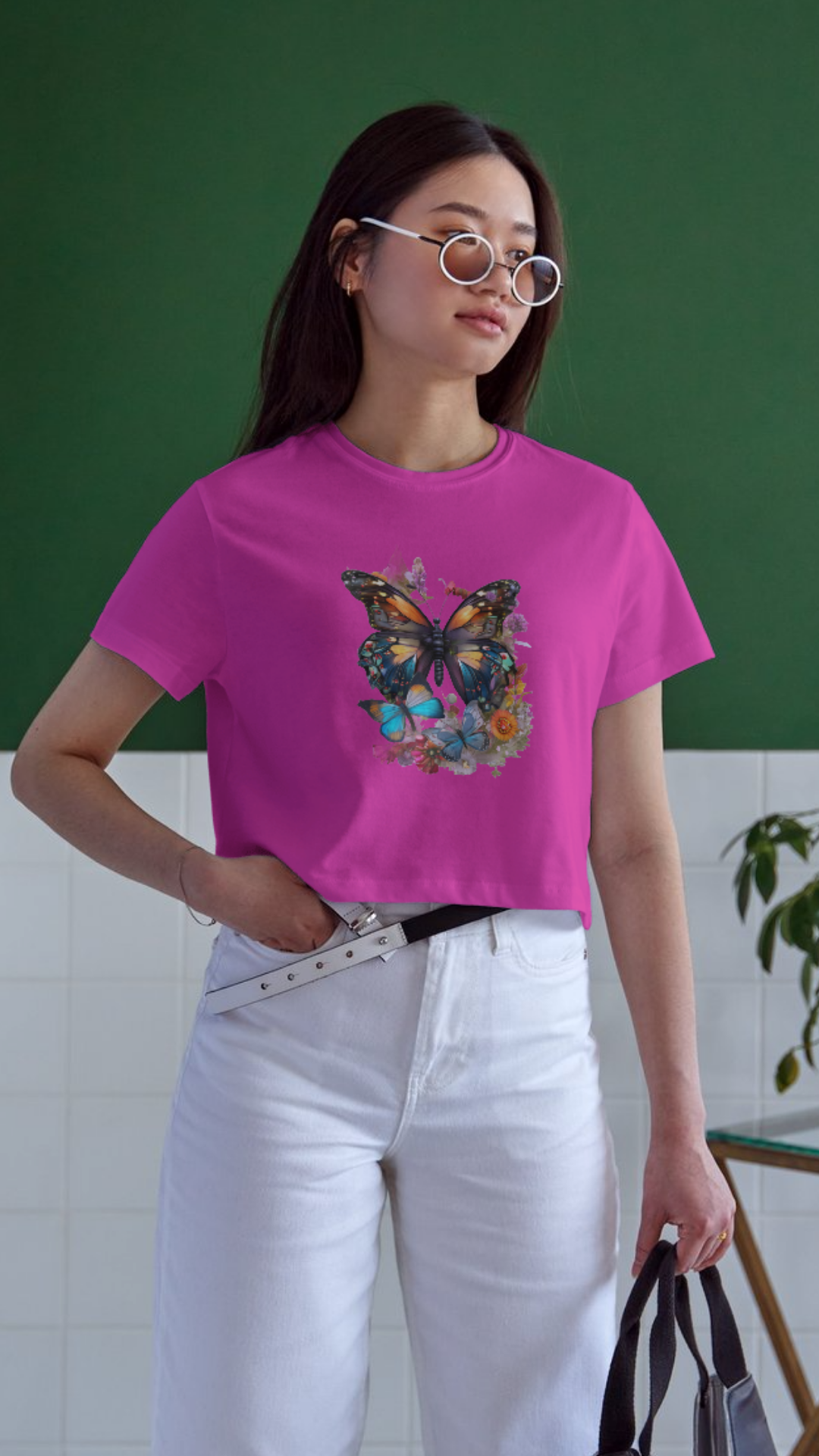 Butterfly Crop Top Damă | True Blanks
