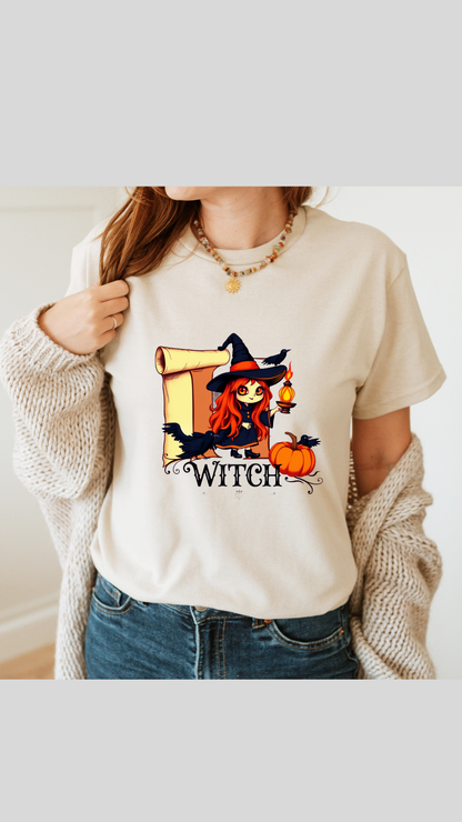 Tricou Unisex din  Bumbac Premium / Halloween Witch Creator