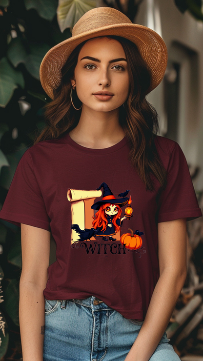 Tricou Unisex din  Bumbac Premium / Halloween Witch Creator