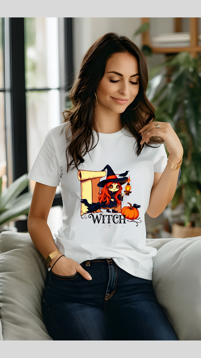 Tricou Unisex din  Bumbac Premium / Halloween Witch Creator